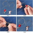 thumbnail image 4 of 48Pcs 8 Style Stainless Steel Hoop Earring Findings 4 Size Wine Glass Charm Rings Open Earring Beading Hoop for DIY Crafts Earring Party Favor Pendant Making Sliver & Golden, 4 of 7