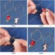 thumbnail image 4 of 48 piezas de aros de acero inoxidable de 8 estilos para pendientes, 4 tamaños, anillos con dijes para copas de vino, aros abiertos con cuentas, 4 of 7