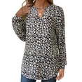 thumbnail image 2 of UVN Floral Print Blouses for Women V Neck Long Sleeve Shirts Boho Casual Ladies Tops, 2 of 6