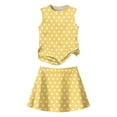 thumbnail image 3 of Grblisyd Girls Skirt Sets Polka Dots Sleeveless Tank Tops and Tennis Skirt 2 Piece Workout Outfits 3-13 Years, 3 of 6