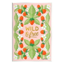 Stupell Industries Wild & Free Strawberries Food & Beverage Painting Unframed Art Print Wall Art, 13 x 19