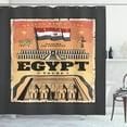 thumbnail image 1 of Ambesonne Vintage Egyptian Shower Curtain, Exotic Tour Flag, 69"Wx75"L, Grey and Multicolor, 1 of 2