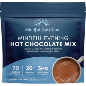 مزيج الكاكاو المسائي من Mindful Nutrition مع الميلاتونين وL-Theanine وGABA، 12 أونصة