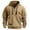 Khaki, variant on Men's Full-Zip Hooded Cardigan Arm Pocket Sportswear Oversized Casual Sweatshirt Jacket Athletic Street Style Breathable Fabric,Dark Gray XL