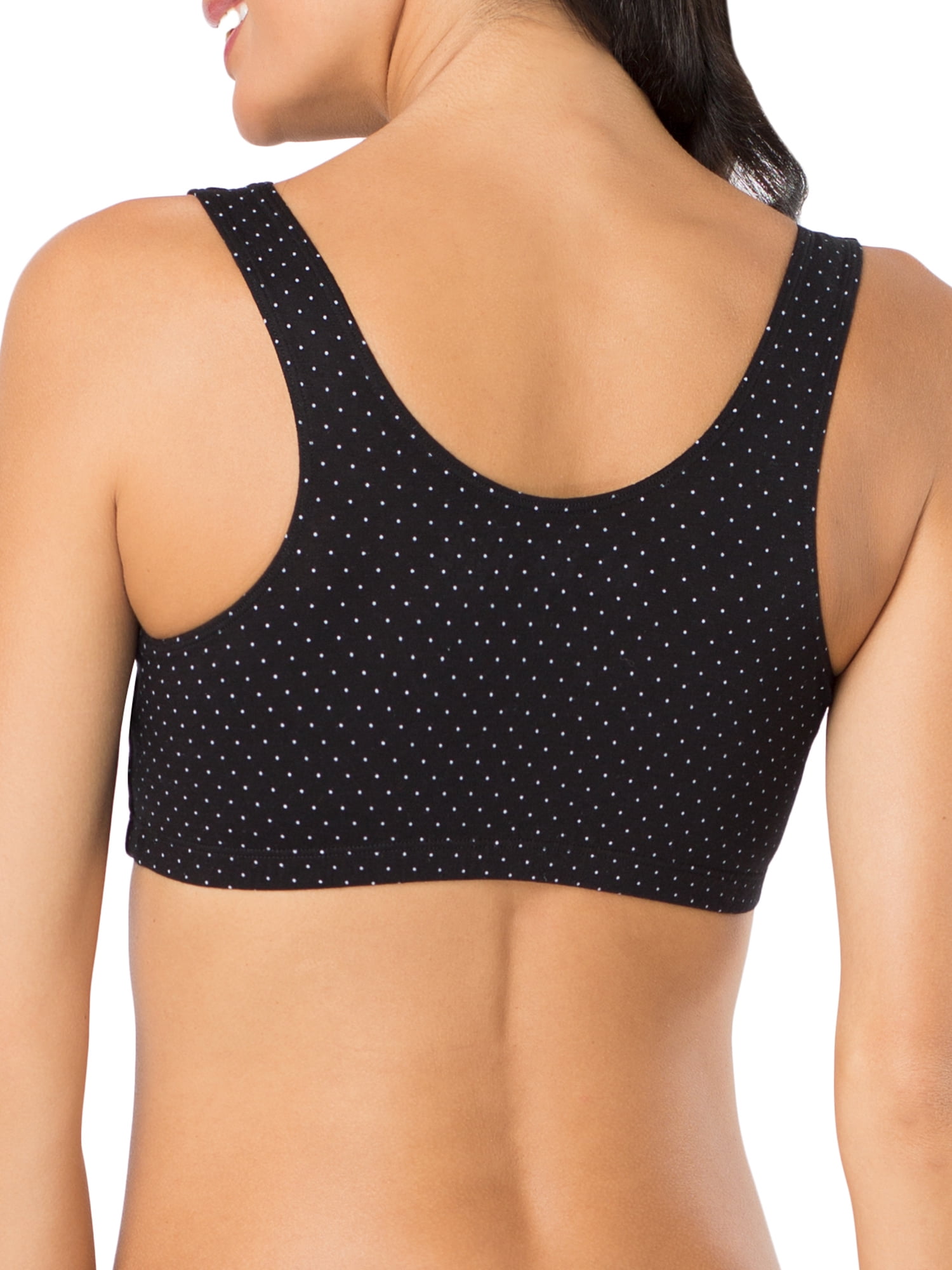 Fruit of the Loom Women's Tank Style Cotton Sports Bra, 3-Pack, Style-9012