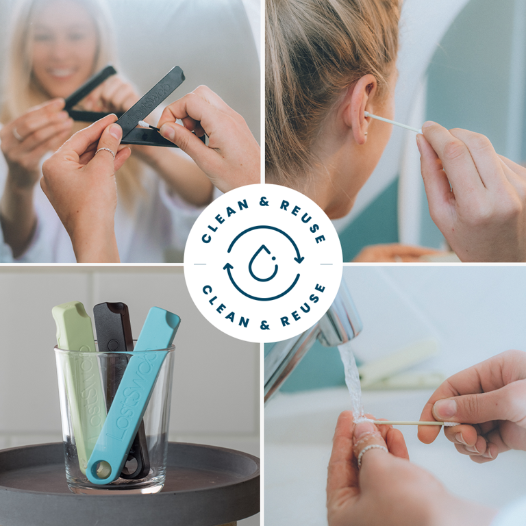 LastSwab® Reusable Cotton Swabs for Ear Cleaning by LastObject® - Eco Q tips for Ears - 1 Qtips is equivalent of 1000 common Cotton Swab Zero Waste Products - Easy to Clean - Walmart.com