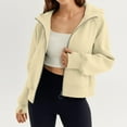 thumbnail image 5 of BoLi Sweatshirts for Women Casual Loose Hooded Long Sleeve Zipper Solid Cardigan Blouse Thumb Sleeve Hoodie Sweatshirt With Pocket，Size S-2XL, 5 of 7