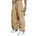 thumbnail image 3 of Cargo Pants Men Work Men's Cargo Pants Sweatpants Jogger Work Trousers Relaxed Fit Loose Casual Lightweight Slacks with Multi Pockets, 3 of 9