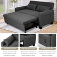 thumbnail image 4 of Liangfu 60 inch Convertible Sofa Bed with Adjustable Backrest, Pull - Out Design & Side Storage, Ideal for Multi - Space Use for Living Room, Bedroom, Study Gray, 4 of 6