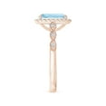 thumbnail image 3 of Angara Natural 1.85 Ct. Aquamarine with Diamond Halo Ring in 14K Rose Gold for Women (Ring Size: 3.5), 3 of 9