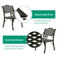 thumbnail image 4 of VIVIJASON 5-Piece Outdoor Patio Dining Set, All-Weather Cast Aluminum Conversation Set, Patio Furniture Set for Balcony Lawn Garden Backyard, Include 4 Chairs, a 35.2" Round Table with Umbrella Hole, 4 of 7