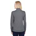thumbnail image 2 of Team 365, The Ladies' Zone Sonic Heather Performance Quarter-Zip - DK GREY HEATHER - M, 2 of 2