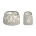 thumbnail image 2 of Melrose Snowflake Stoneware Wall Pockets - 9" - Gray - Set of 2, 2 of 4