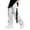 White, variant on Exercise Pants for Women Detachable Cargo Joggers Convertible Ankle with Pockets Lightweight Casual Streetwear Womens Wide Leg Trousers Black,XXXL