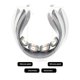 thumbnail image 3 of Masajeador de cuello con calor Masajeador eléctrico Pluse para dolor de cuello y hombros Relaja los músculos 6 cabezales Vibrador Masajeador térmico para mujeres y hombres Masajeador de cuello inteli, 3 of 5