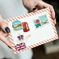 thumbnail image 4 of Navy Peony Bustling London Travel Stickers (28pcs) - Gouache, Waterproof Decals for Scrapbooks, 4 of 12
