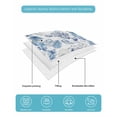 thumbnail image 4 of Twin Quilt Bedding Set, Coastal Nautical Reversible Summer Quilt 3 Pieces, Summer Ocean Beach Sea Corals Blue Lightweight Bedspreads Coverlets with 2 Pillow Shams for All Seasons, 4 of 5