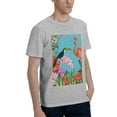 thumbnail image 2 of Bingfone Tropical Jungle Flamingo Men'S Loose Fit Short-Sleeve Pocket T-Shirt, 2 of 7