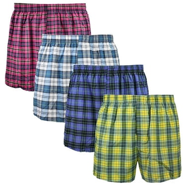 Pack De 4 Bóxers Para Hombre 100% Algodón | Calidad Premium, Cómodos Y Suaves | Tallaje L (36-38)