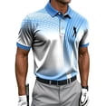 thumbnail image 2 of Zysthvn Casual Work Shirts for Men Polo Summer Tennis Mens Shirts Short Sleeve T Shirts Lapel Printed Tops, 2 of 5