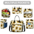 thumbnail image 2 of OBREWU White Sunflower Womens Lunch Box for Work,Insulated Large White Sunflower Lunch Bag for Women,Loncheras Para Mujer,Leakproof Adult Lunch Bag for Work,Beach,Travel,Picnic,Camping, 2 of 7