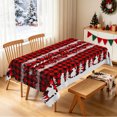 thumbnail image 5 of Nanqianyi Christmas Plaid Rectangle Tablecloth 60"x102",Waterproof Stain Resistant Table Cover For Dining Party Decor, 5 of 7