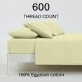 thumbnail image 2 of ABORN 600-TC 100% Egyptian Cotton Bedsheet |6-PC - Full, Ivory| 10" Deep Pocket, 2 of 8