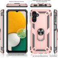thumbnail image 2 of Galaxy A13 5G Case, Samsung A13 5G Case with HD Screen Protector, [Military-Grade] Magnetic Ring Holder Kickstand Shockproof Protective Phone Case for Samsung Galaxy A13 5G, Rose Gold, 2 of 14