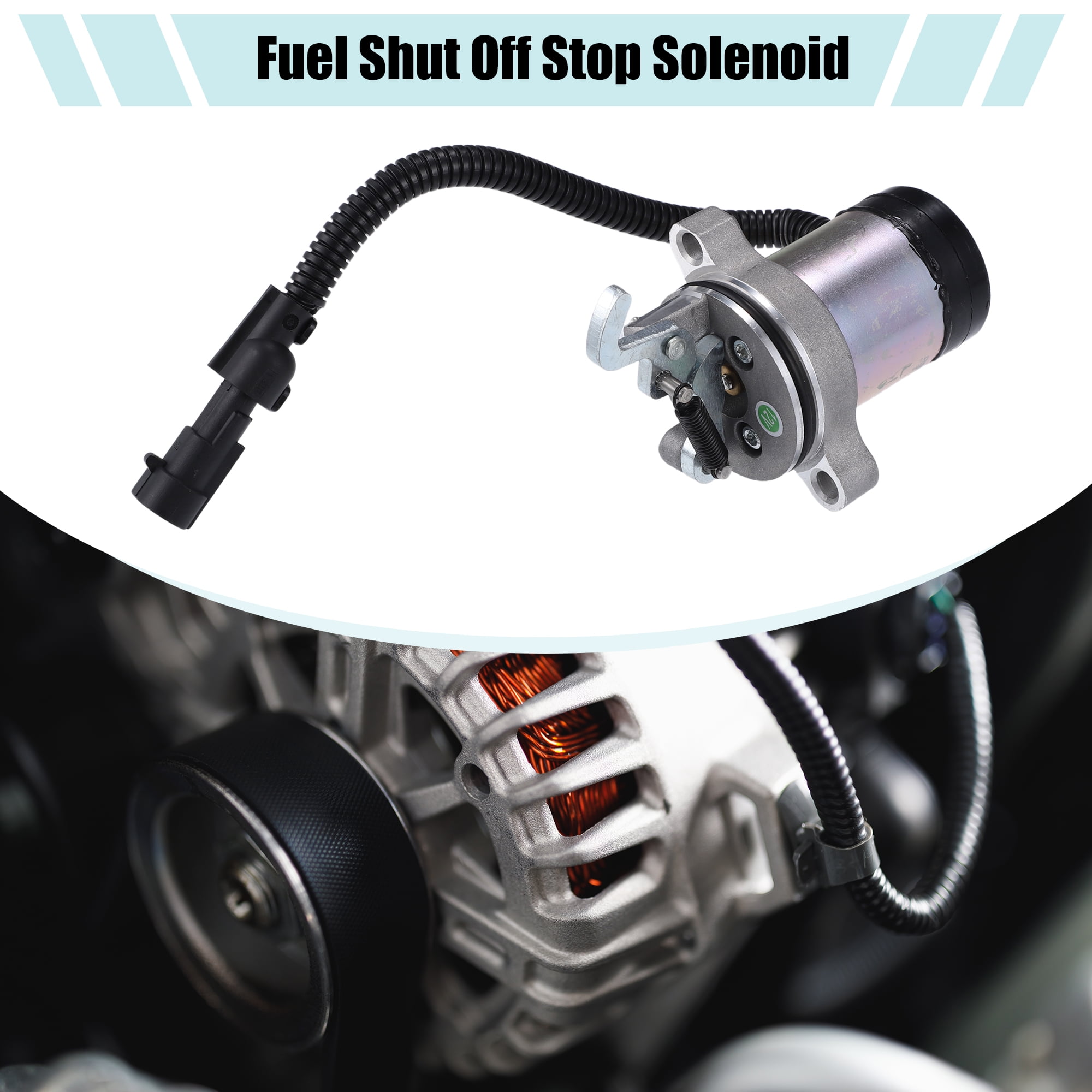 Unique Bargains Fuel Shut Off Stop Solenoid Valve for Deutz F3L F3M F4L 12V