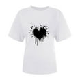 thumbnail image 4 of Tbopshirt Valentine's Day T-Shirts for Women Short Sleeve Graphic Tees, Plus Size Tops,Valentines Day Fashion Crewneck Printing Love Heart T-Shirt Casual Loose Womens Tops S-XXXL, 4 of 6