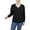 Black, variant on NY Collection Womens Petites Embellished V-Neck Pullover Top