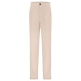 thumbnail image 2 of AWZXDE Boys Girls School Pants Straight Leg Formal Trousers Kids Dress Pants Elastic Waist Bottom Beige - 7-8 Years, 2 of 5