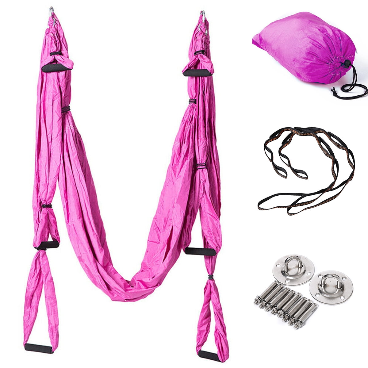 1 Hanging Instructions. Aerial Yoga Swing Set,L:5M W:2.8M Anti Gravity Hammock Lnversion Exercises Lnclude 2 Carabiner,2 Daisy Chain