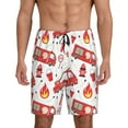 thumbnail image 2 of Daiia Fire Truck Mens Woven Stretch Pajama Short,Short Pajama Pants-Small, 2 of 9