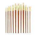 thumbnail image 2 of Royal & Langnickel 12pc Bone Taklon Long Handle Variety Brush Set, 2 of 6