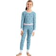 thumbnail image 2 of Hanes X-Temp™ Girls' Organic Cotton Printed Thermal Set Pink Hearts XS, 2 of 2