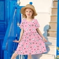 thumbnail image 2 of Cards and Crowns Short Sleeve Dress A-Line Cute Midi Casual Sundress 2-8 Years, 2 of 6