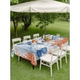 thumbnail image 4 of Outdoor Tablecloth with Umbrella Hole for Patio/Picnic/Party/Camping, Coastal Whale Waterproof Table Cloth Rectangle Table Cover Washable, Summer Nautical Ocean Coral Starfish (52"x 70"), 4 of 9
