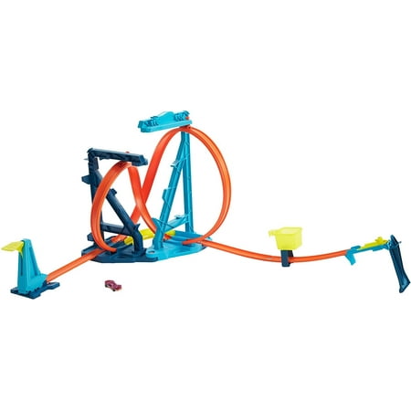 Hot Wheels Track Builder Unlimited Infinity Loop Kit with Adjustable Set-Ups & Jump That Flips Cars into Catch Cup for Kids 6 to 12 Years Old with One 1:64 Scale Vehicle