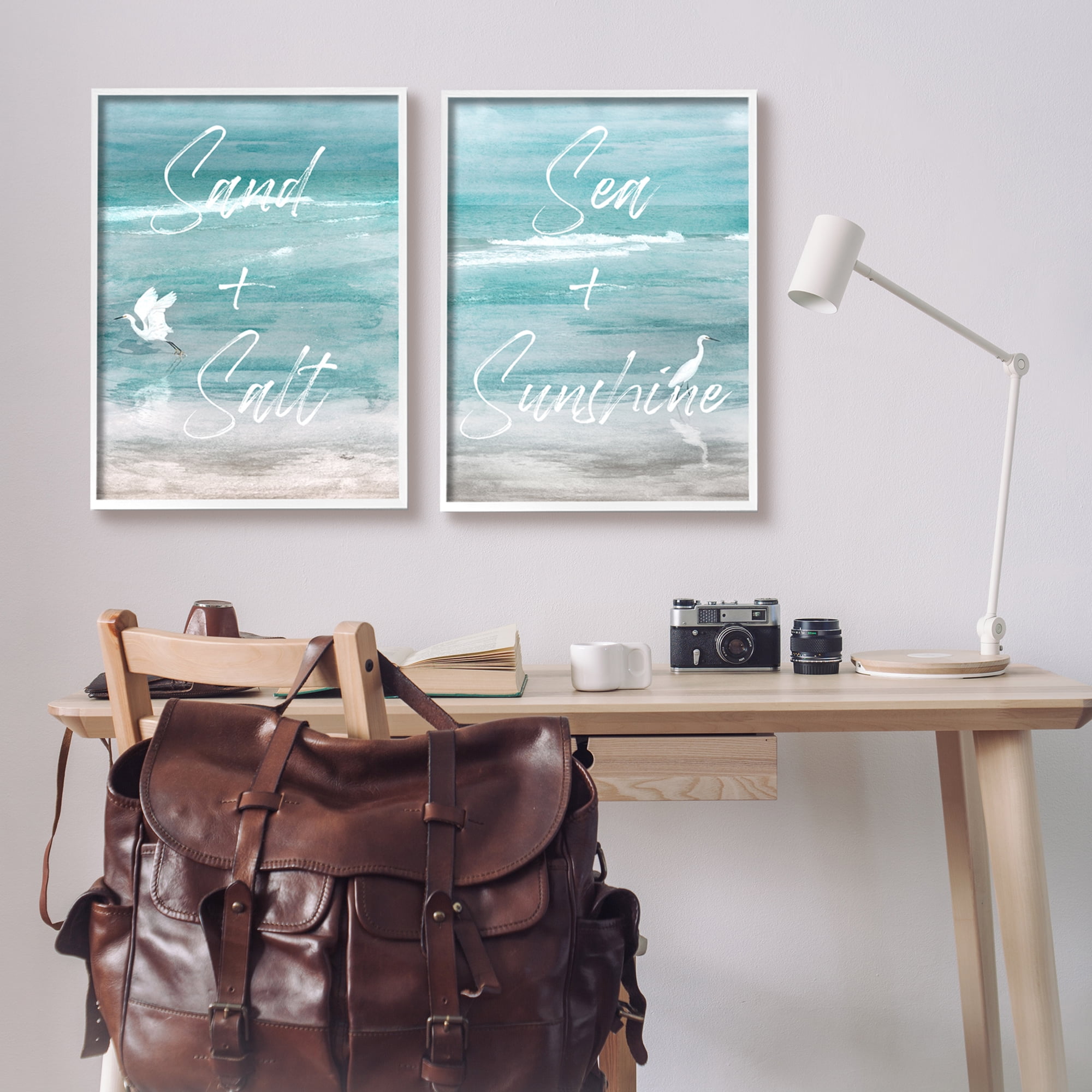 Stupell Industries Coastal Beach Phrases Animals & Insects Painting White Framed Art Print Wall Art, 24 x 30