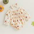 thumbnail image 2 of Binhe Baby Hall-woeen Suit Girl Hallow-een Outfit Cute Pumpkin Romper Long Sleeve Bodysuit First Hallow-een Outfit with Headband Autumn and Winter Long Sleeves, 2 of 7