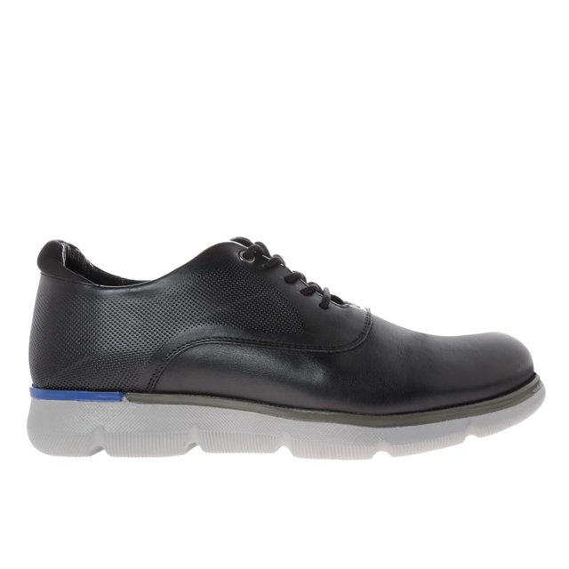 Zapatos Axel color negro con detalle azul y detalle perforado 29.5 Dorothy Gaynor Zapatos Axel color negro con detalle azul y detalle perforado 29.5