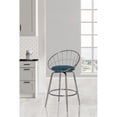 thumbnail image 6 of Home Square Metal Swivel Counter Height Stool Teal Blue Velvet - Set of 2, 6 of 11