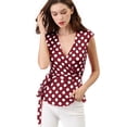 thumbnail image 3 of INSPIRE CHIC Top Sin Mangas Con Cuello En V Sin Mangas Para Mujer Vino rojo XL, 3 of 6