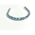 thumbnail image 4 of 5x7 mm Octagon Swiss Blue Topaz Tennis Bracelet 925 Sterling Silver Bracelet for Men by Juhi Jewels, 4 of 7