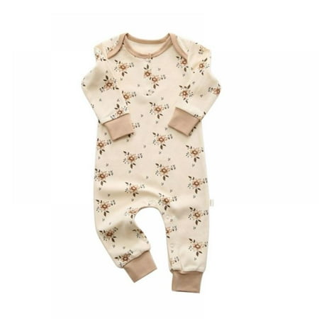 

SYNPOS 0-24M Baby Boy Girl Cotton Floral One Piece Romper Jumpsuit Outfits Clothes