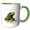 Green/White, variant on 3drose, Georgia Territory Amphibian the Green Tree Frog, 15oz Mug