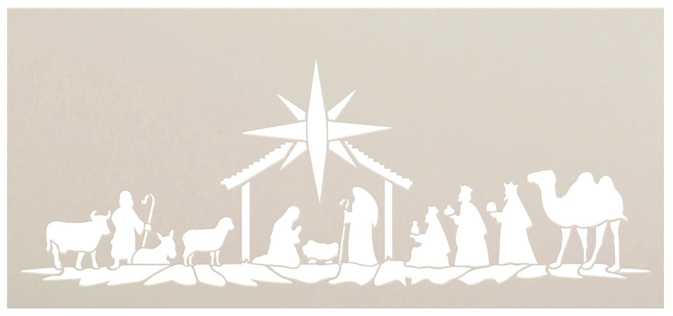 Nativity Christmas Scene Stencil by StudioR12 DIY Bethlehem Wise Men