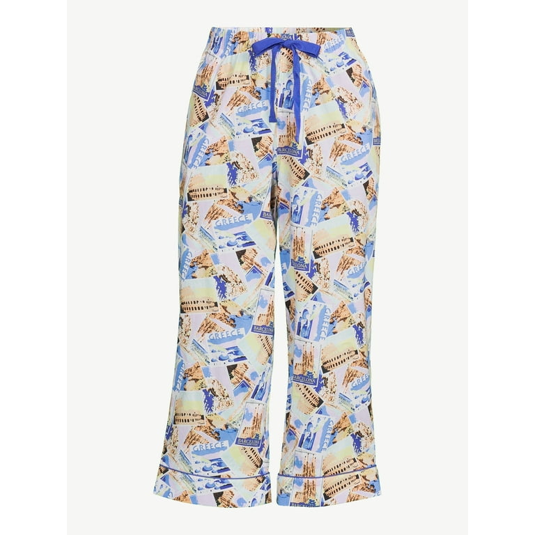 Joyspun Women's Woven Capri Pajama Pants, Sizes S to 3X - Walmart.com
