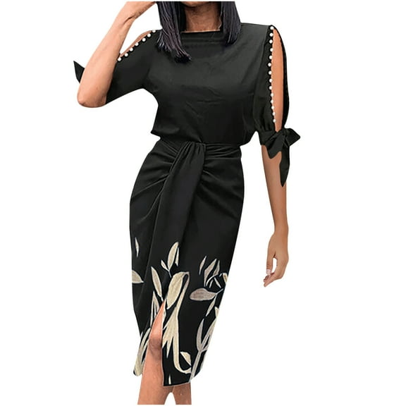 Ichuanyi Woman Dress Sexy Fashion Women's Casual Round Neck Long Sleeve Ladies Printed Mini Dress